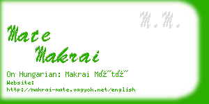 mate makrai business card